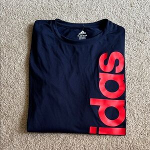 Adidas big boy blue dry-fit long sleeve T - size XL